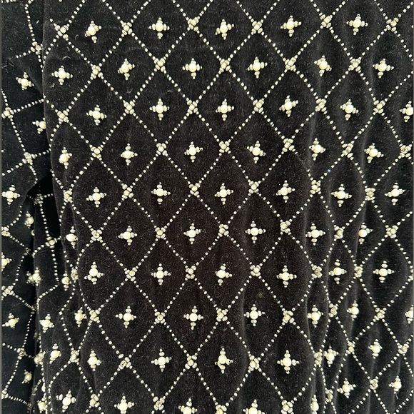 Zara Pearl and Rhinestone Velvet Encrusted Jacket - Picture 13 of 16